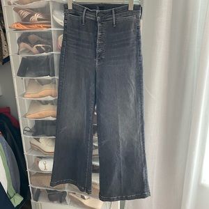 Brand New Mother Black Wide Leg Jeans